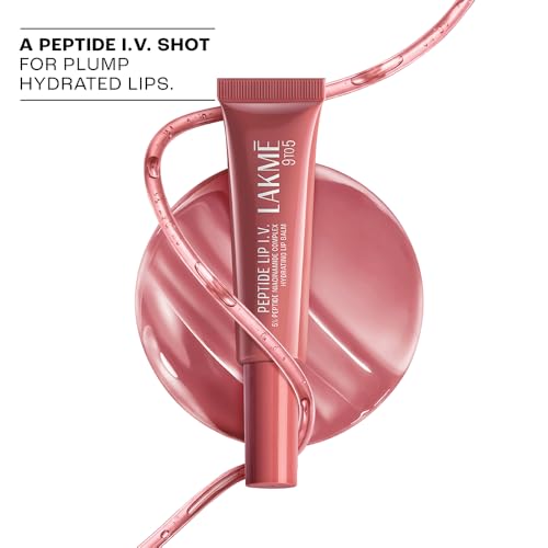 Image of Lakme Peptide Lip IV with 5% Peptide-Niacinamide Complex, For Intense Hydration With A Serum-Like Texture That Visibly Plumps, Smoothens, and Repairs, Bare Minimum Hydration, 10g