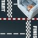 Kids Play Area Rugs Start and Finish line Racing Track Marking Car or Karting Road Race 3D Carpet Extra Large Rug Kids' Bedroom Playroom Nursery Décor for Boys Girls, Learning & Playing 5x8 ft