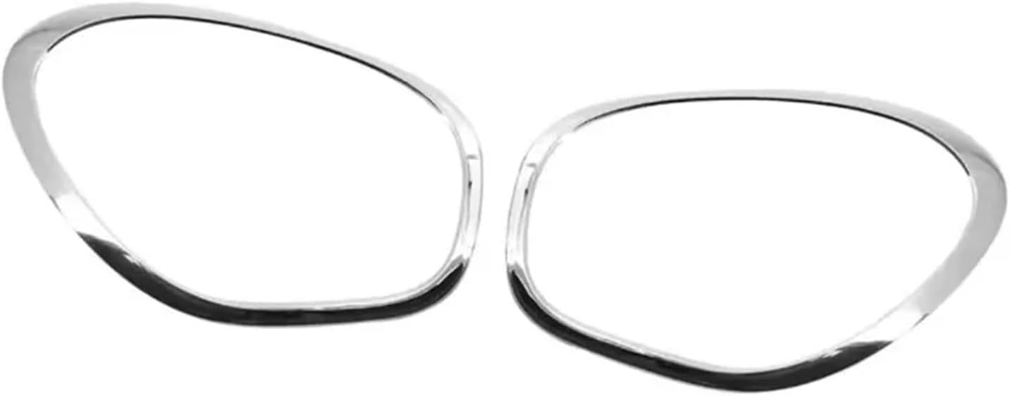 Headlight/Tail Lights Cover Ring Decoration Trim Compatible For MINI Cooper R60 Countryman John Works 2011-2016 Light Decoration Sticker(Silvery)