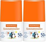 PAEDIPROTECT Sonnenroller LSF50+, 50ml, Ohne Parfüm & Mikroplastik, korallenfreundlich, Praktisch für Unterwegs, Leichte Anwendung für Kinder, Vegan, für sensible & empfindliche Haut (Packung mit 2)