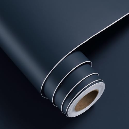 Papier peint bleu foncé épais FunStick pour masquer les défauts des meubles - 5