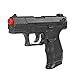 BBTac Airsoft Pistol - Metal Slide Airsoft Gun Spring Powered 240 FPS, Metal Alloy Construction (Black)