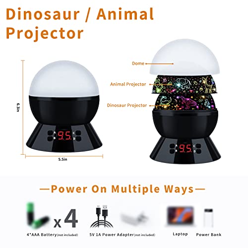 Scopow Dinosaurs Forest Animal Projector Night Light For Kids Room Rotating Projector Lights For Bedroom Ceiling Decor Baby Night Lamp With Timer Birthday Gifts Toys For Toddler Girls Boys #TOP3