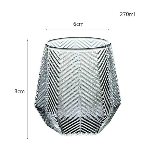 Vasos de vidrio transparente con relieve para evitar quemaduras 3