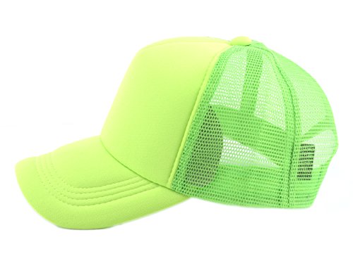 Image of NYFASHION101 Plain Mesh Trucker Hat - Breathable 6-Panel Daily Snapback Cap, Customizable Ideal for DIY Embroidery & Patches
