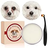FVPKYUR Eliminador de manchas lagrimales para perros | 40 g ungüento de limpieza con cepillo | Limpiador de ojos para perros, para cachorros y mascotas, para el cuidado diario, salón de enfermería