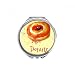 Watercolor Hand-painted Orange Doughnut Dessert Hand Compact Mirror Round Portable Pocket Glass