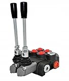 Handsteuerventil Handhebelventil Hydraulik 80L 2fach mit Verriegelung für Hydraulikmotor