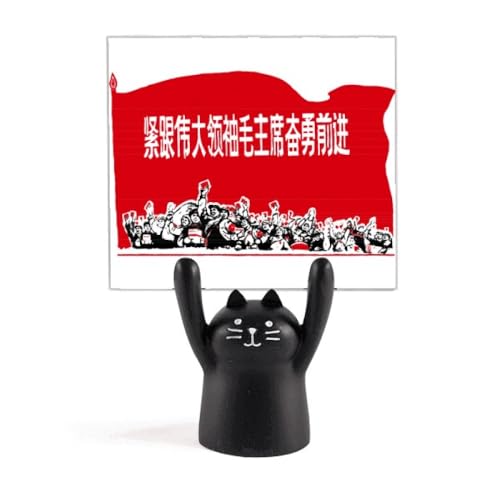 Porte-mémo rouge livre soldat anti-perte de page avec chat noir
