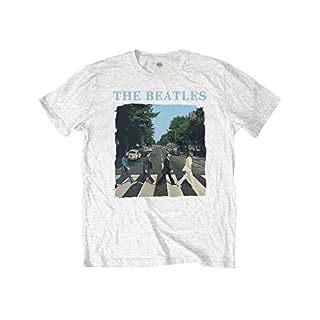 Générique The Beatles Kids T Shirt Abbey Road & Logo Nouveau Officiel Blanc Ages 1-12Yrs Size X-Small (3/4 yrs) - Les Beatles, Paul McCartney, John Lennon, RIngo Starr, George Harrison