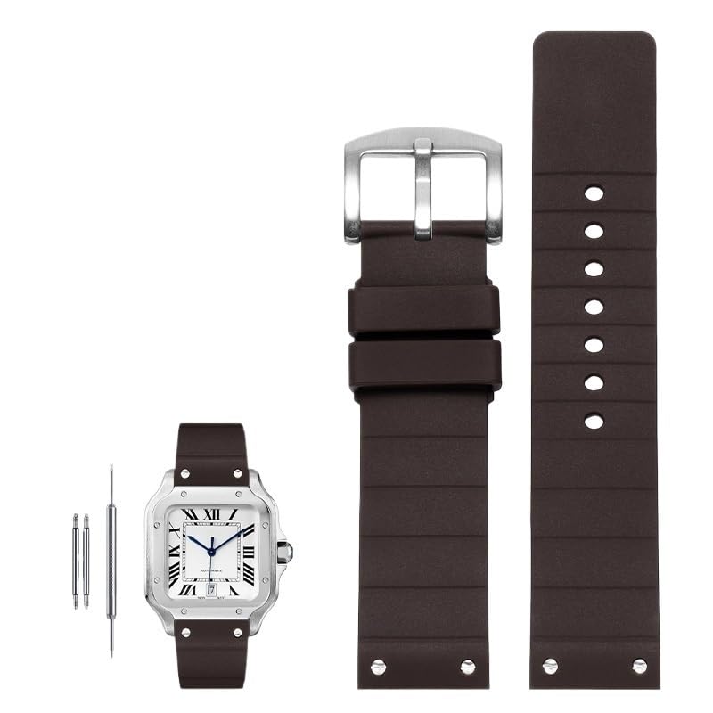 Bracelet montre caoutchouc pour Cartier Santos 100 pour le quotidien