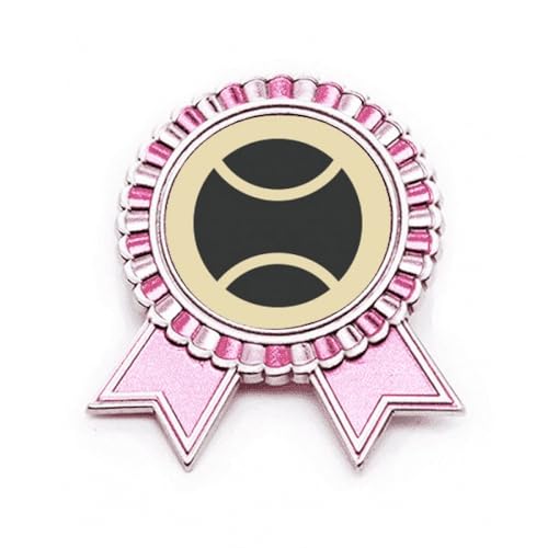 Broche de baseball avec motif géométrique épuré en métal rose