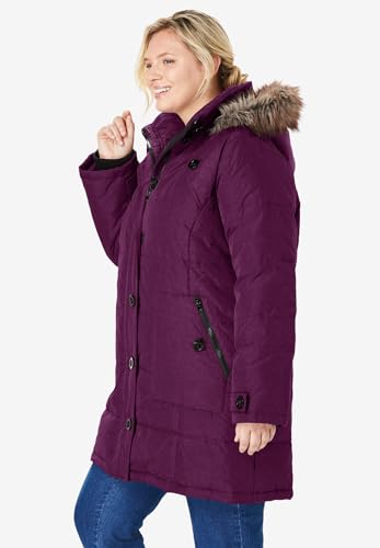 Woman Within Plus Size Heathered Down Puffer Coat3