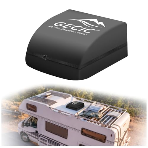 GECIC RV Camper Air Conditioner Cover Trailer AC Covers for RV Roof Unit Compatible with FOGATTI BZW VEVOR Dometic FreshJet 3 RV Air Conditioner Winter Covers for Outside - RV A/C Cover for Roof