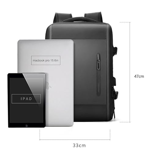 Mochila De Viagem Grande Expansível De 36-55L à Prova D'água Com Usb - Mochila De Notebook Reforçad