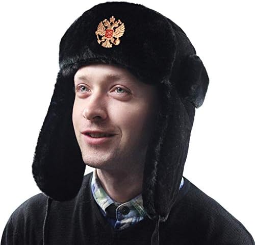 Cappello Ushanka Autentico Dell'esercito Russo Color Cammello Del KGB Con Distintivo Dell'aquila Imperiale Sovietica Incluso - Italia - Foto 9