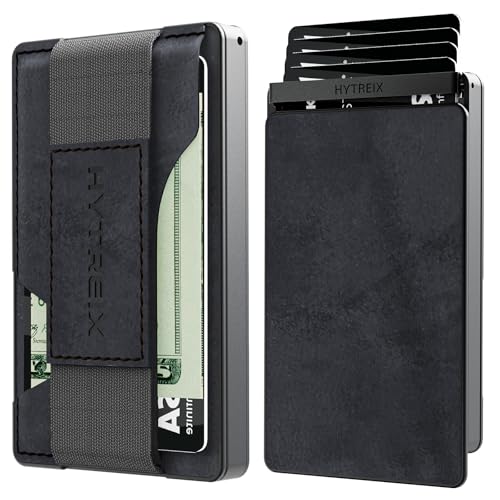 Slim RFID-Blocking Metal Wallet for Men – Compact Design Fits Front & Back Pockets, Includes Credit Card Holder and Money Clip