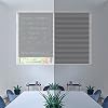 VOUNOT Day and Night Zebra Roller Blind with Clips 50 x 150 cm, Double Fabric Translucent or Blackout Vision Curtains for Window and Door, No Drilling, Grey #2