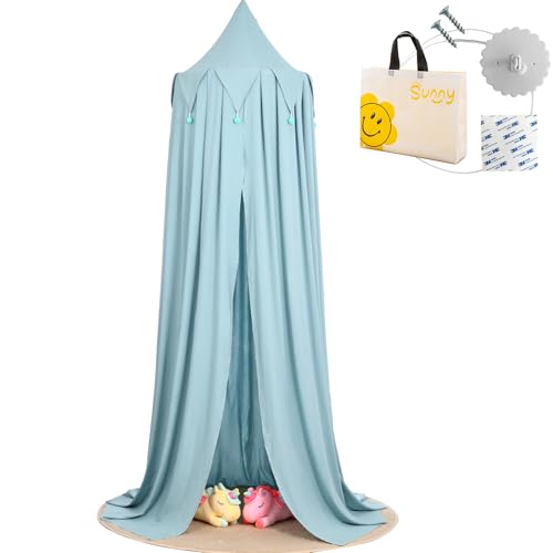 MRWiZMS Betthimmel | Baldachin Kinderzimmer | Himmel Babybett Kinder Schlafzimmer Dekoration für Höhle, Spielzimmer | Geschenk für Babydusche, Neues Baby, Älteres Kind (Grün)