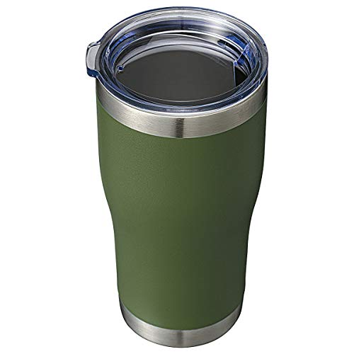 Image of 20oz Stainless Steel Tumbler Vacuum Mugs Insulated Double Wall Travel Cup With Lid (Powder Coated Army Green, 1 Pack)