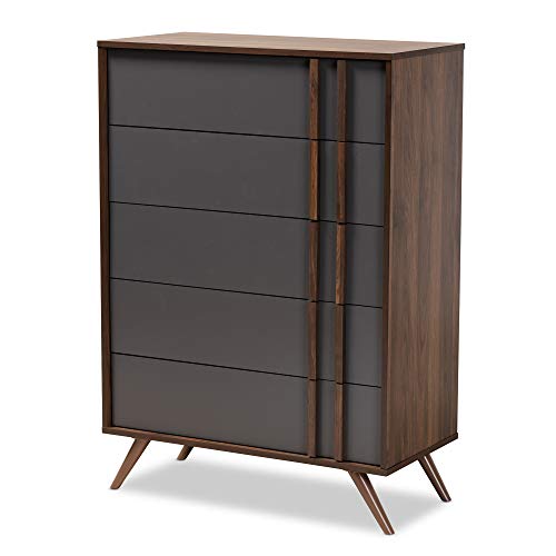 Baxton Studio Chests, Grey/Walnut