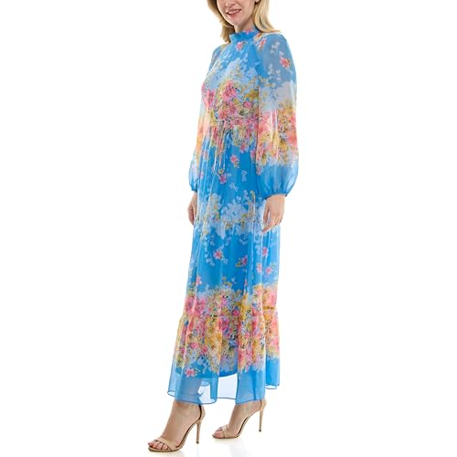 Image of Maison Tara Women's Printed Long Sleeve Maxi Dress
