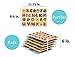 Etna Products Wooden Puzzles Set, Includes 6 Educational Puzzles and Wire Storage Rack - ABC, Numbers, Shapes, Vehicles and Animals - For Kids Age 3 Plus