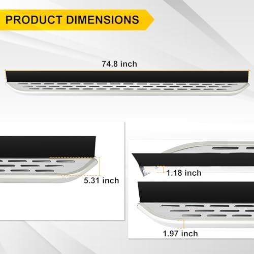 Estribos laterales para Toyota Highlander Kluger 2009-2013 miniatura 3