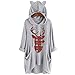 Produktbild Zegeey Damen Weihnachten Kleid Langarm Casual Christmas Print KostüM Weihnachtskleider Pulloverkleider Mit Kapuze Locker Herbst Winter Outwear Sweatshirt(A1-Grau,L)