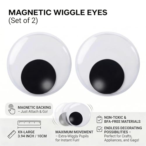 Ojos grandes para refrigerador de 3.94 pulg. con imán, set 2 miniatura 7