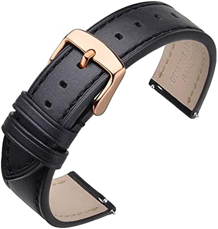 （09:30時点） [ANNEFIT] 時計ベルト 22mm オイルレザー クイックリリース 替え腕時計バンド ブラック