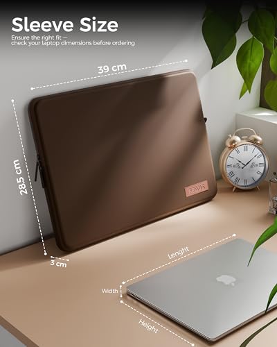Image of FEDUS MONARC Designer Premium Vegan Leather Laptop Sleeve Bag Case 15.6 inch, Shockproof Office Laptop Cover Pouch Accessories Carrying Bag for MacBook, HP, Dell, Lenovo, Asus for Men & Women
