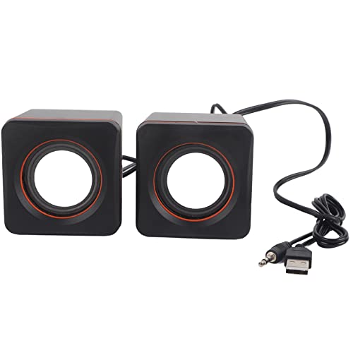 Altavoz de ordenador Mini altavoz USB estéreo con cable para ordenador portátil de escritorio (binaural)