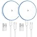 Produktbild Mag-Safe ladegerät, 2 Pack 1.3m Wireless Charger iPhone Inductive Ladestation for iPhone 16 Pro Max/16 Pro/16 Plus/16/15 Pro Max/15/14/13/12, AirPods 3/2, LED Wireless Charger zubehör Replacement