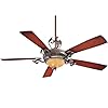 Minka aire f705l stw napoli 56 inch led ceiling fan in sterling walnut finish  urban country home decor