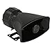 Pyle 6 Tone Sound Car Siren Vehicle Horn w/ Mic PA Speaker System Emergency Sound Amplifier, 30W Emergency Sounds Electric Horn-Hooter, Ambulance, Siren, Traffic Sound, PA Microphone System (PSRNTK25)