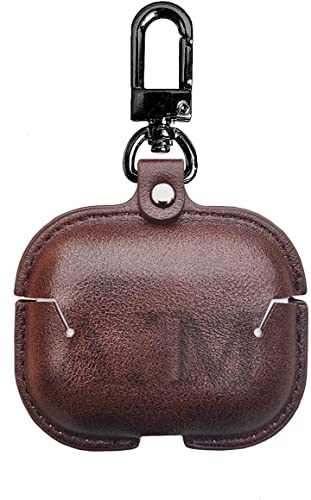 Image of AJM 360 Protection Shockproof Design Leather Case Compatible with Realme Buds T310 (Brown)