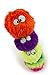 goDog Furballz Squeaky Plush Ball Dog Toy, Chew Guard Technology - Lime, Large