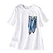 Produktbild Boutique Baumwolle T-Shirt Damen Kurzarm Sommer Patch Tasche Casual Top Gr. M, weiß