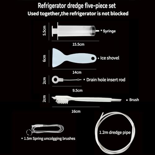 Image of 9 Pcs Refrigerator Water Line Cleaning Kit - 47 inch Flexible Drain Brush, Unclog Fridge & Ice Maker in 30 Sec, Reusable Pipe Cleaner Tool for Ice Dispenser, Sink, AC Drain Line - DIY Save $200+ (9)