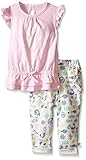 Rosie Pope Baby Girls' 2 Piece Seas The Day Shirt with Mermaid Printed Terry Pant Set