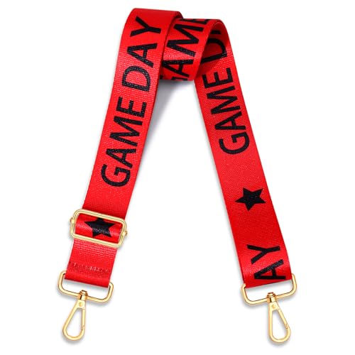 Image of Game Day Purse Strap Replacement Crossbody Wide Shoulder Strap Star Football Strap for Stadium Approved Clear Bag