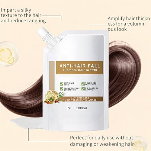 Anti-Hair Fall Hair Loss Shampoo, Anti-Hair Fall Promote Hair Growth Shampoo for Women Men, Hair Care Moisturizing Suitable for All Hair Types 10.56 FL OZ (300ml)