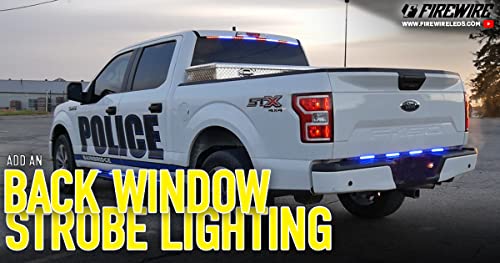 Firewire Leds Emergency Strobe Lights For Trucks | Amber White Safety Vehicle Lighting Under Tailgate Led Kit With Strobe Controller | 49" Inch Amber/White Under Tailgate Strobe Light | Firewireleds #TOP6