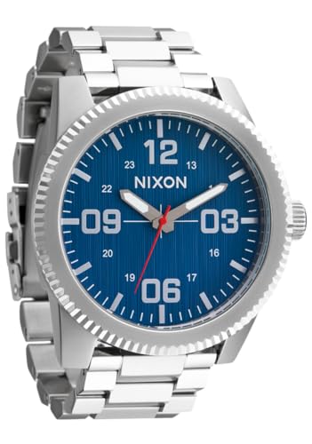 Nixon Mens Corporal Stainless Steel Silver/Indigo