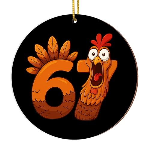 67 Meme Funny Christmas Ornaments 2025, 6 7 Ornament, Santa Ornaments for Christmas Tree, Funny Ornament for Exchange, Stocking Stuffers, Gag Gifts, 67 Gifts for Kids, Teens, Teen Girls, Boys