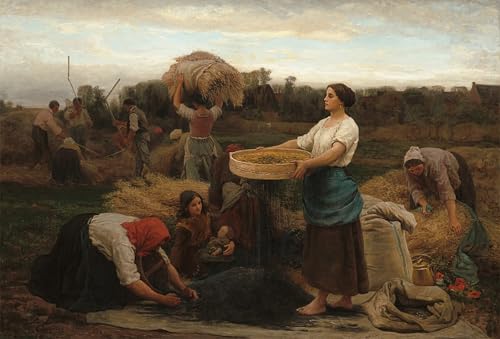 Affiche toile le Colza Jules Breton portrait d'art de prestige 60x90cm pour intérieur raffiné