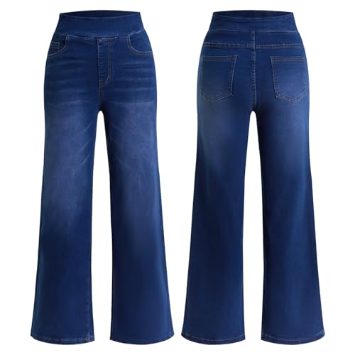 Jean large pour femme Odizli : pantalon en denim stretch à taille haute confortable