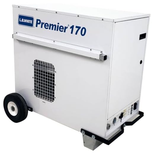 L.B. White TS170 Premier 170 Portable Forced Air Ductable Propane Tent Heater, 170,000 Btuh