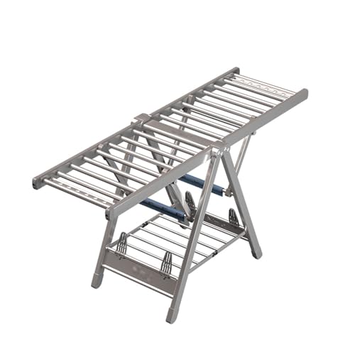 Séchoir à linge pliable grand format étendoir robuste 150 kg hauteur réglable